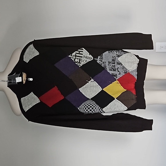 Desigual Other - Desigual mens zip front wool blend jacket/patchwork design-M